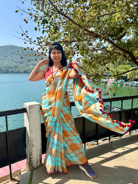 Urban Tana - Handwoven Linen Saree