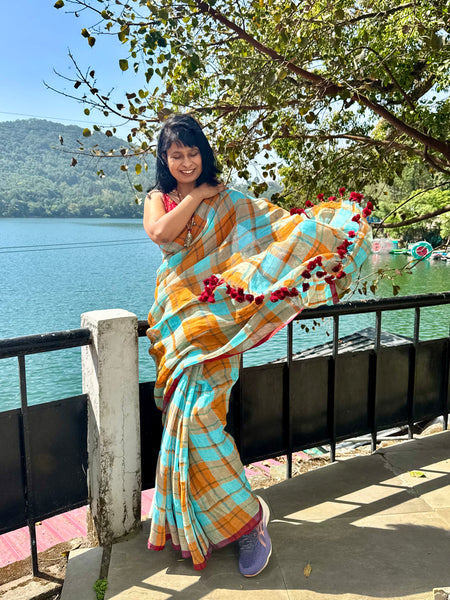 Urban Tana - Handwoven Linen Saree