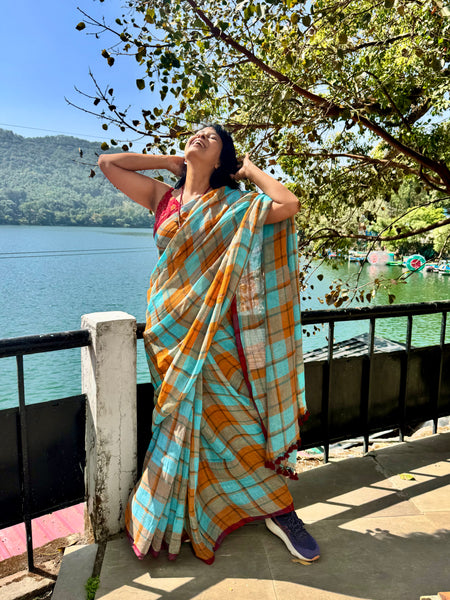 Urban Tana - Handwoven Linen Saree