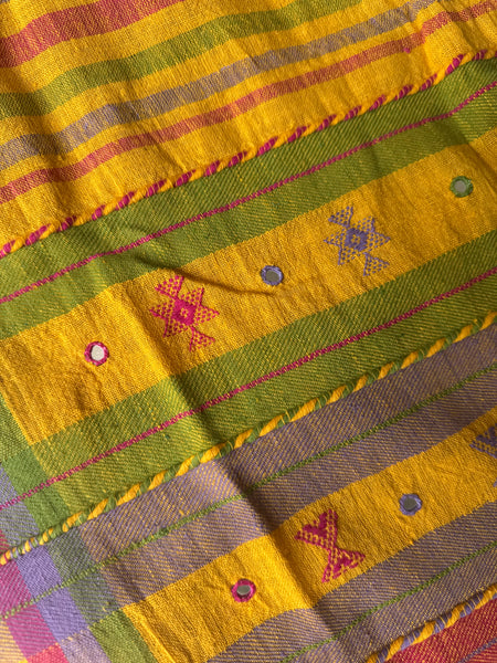 Viraasat - Bhujodi handwoven organic kala cotton stole