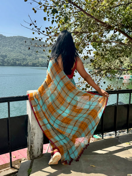 Urban Tana - Handwoven Linen Saree