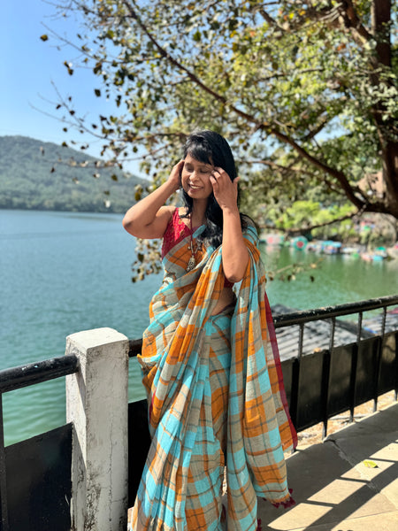 Urban Tana - Handwoven Linen Saree