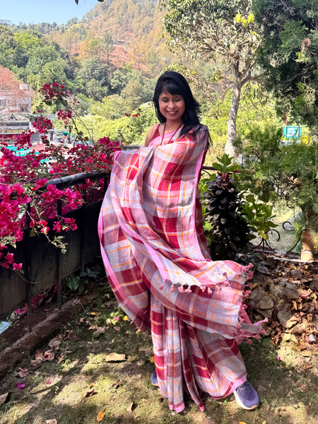 Urban Tana - Handwoven Linen Saree