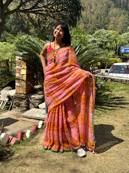 Urban Tana - Handwoven Linen Saree