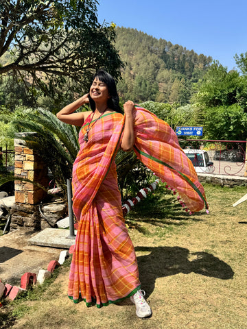 Urban Tana - Handwoven Linen Saree