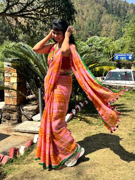 Urban Tana - Handwoven Linen Saree