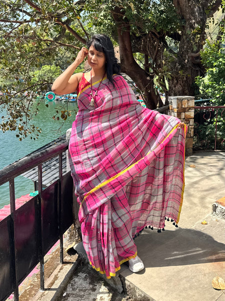 Urban Tana - Handwoven Linen Saree