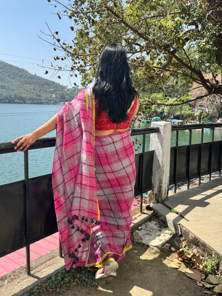 Urban Tana - Handwoven Linen Saree