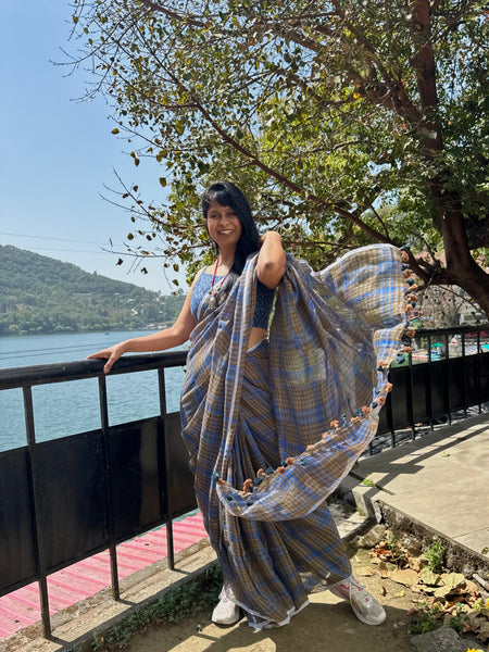 Urban Tana - Handwoven Linen Saree