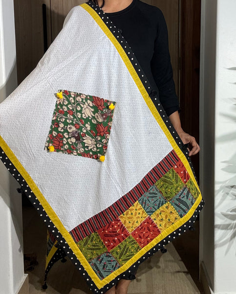 Fish Patchwork dupatta / stole