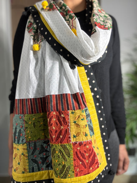 Fish Patchwork dupatta / stole