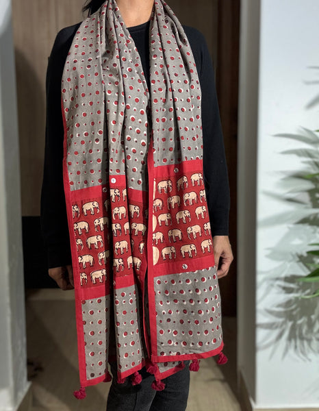Gajraaj - Patchwork Stole