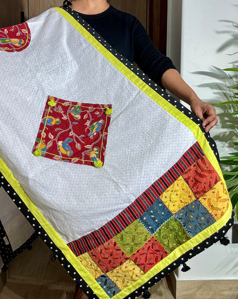 Bird Patchwork dupatta / stole