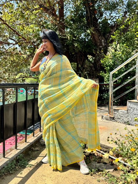 Urban Tana - Handwoven Linen Saree