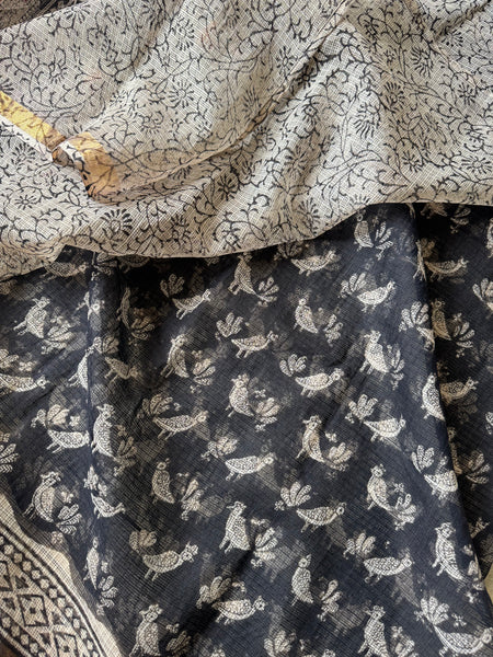 Breeze Edit -Blockprinted kota Doria Saree