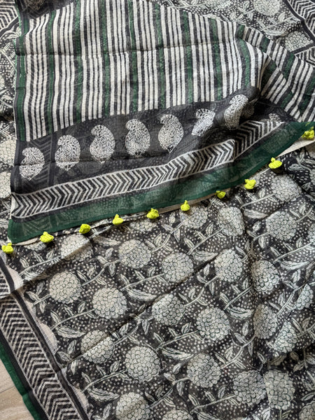 Breeze Edit -Blockprinted kota Doria Saree