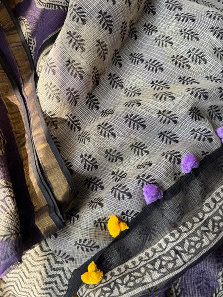 Breeze Edit -Blockprinted kota Doria Saree