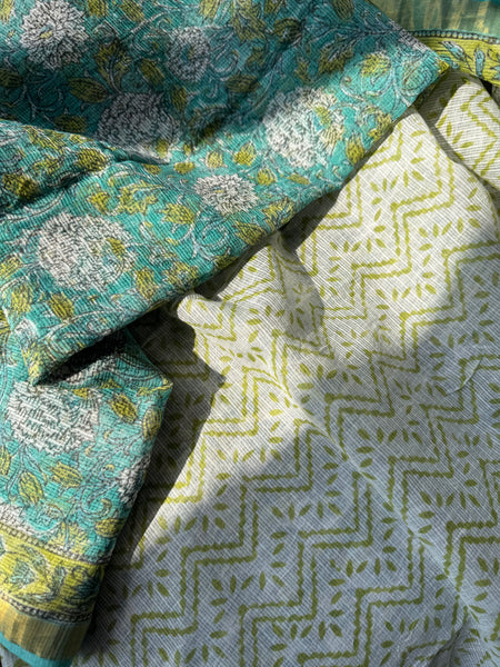 Breeze Edit -Blockprinted kota Doria Saree