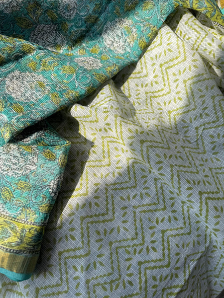 Breeze Edit -Blockprinted kota Doria Saree