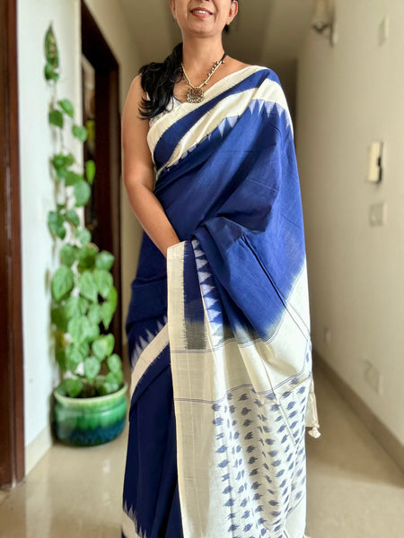 Woven Ikkat Pochampally Cotton saree