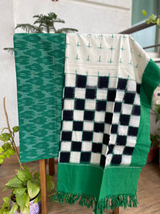2pc Pochampally Ikat Cotton Suit Material with Double Ikat Dupatta