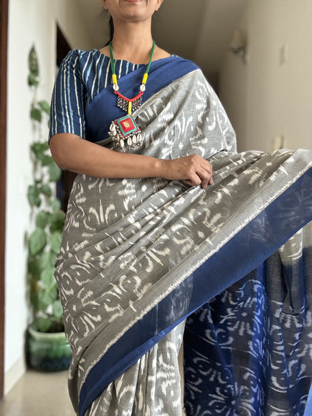 Woven Ikkat Pochampally Cotton saree