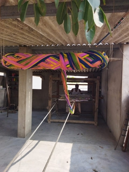 Viraasat - Bhujodi handwoven organic kala cotton stole