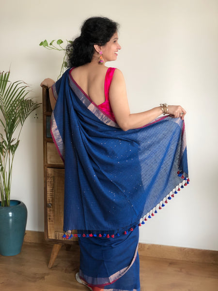 Neela - Sitara Cotton saree