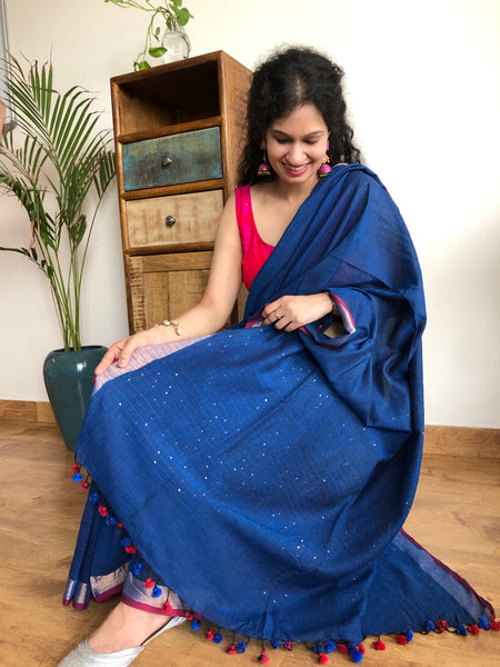 Neela - Sitara Cotton saree