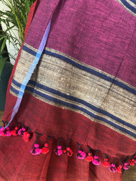 Madhvi - handloom khadi cotton saree
