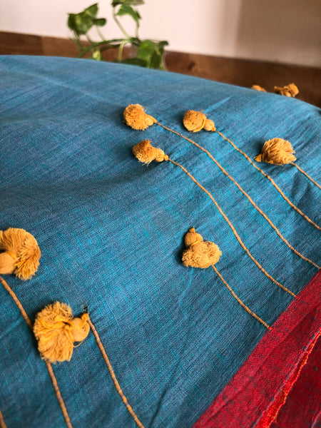 Kanchan - Pom Pom Cotton saree