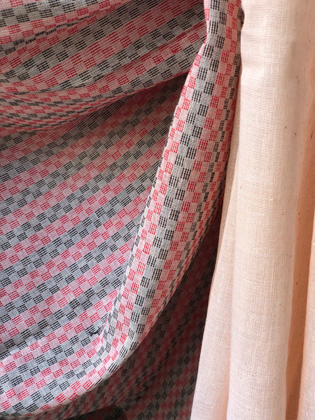 Weaving Cotton Saree - Blush