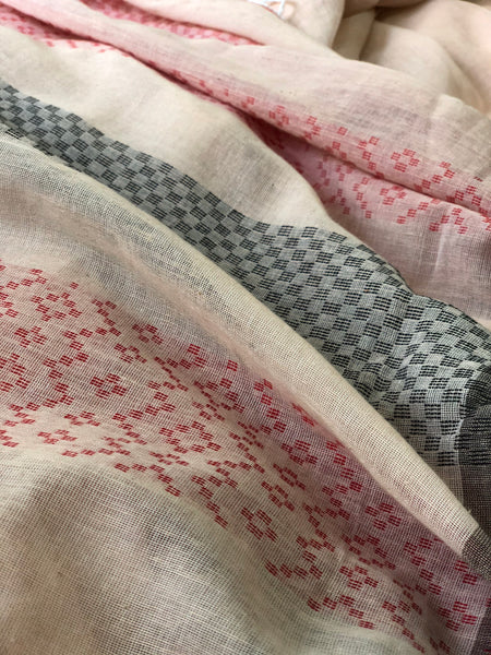 Weaving Cotton Saree - Blush
