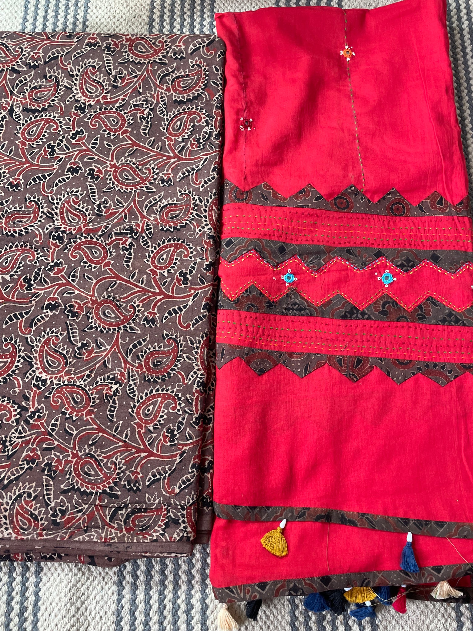 2 piece set - Ajrakh Handblock Cotton Kurta Set