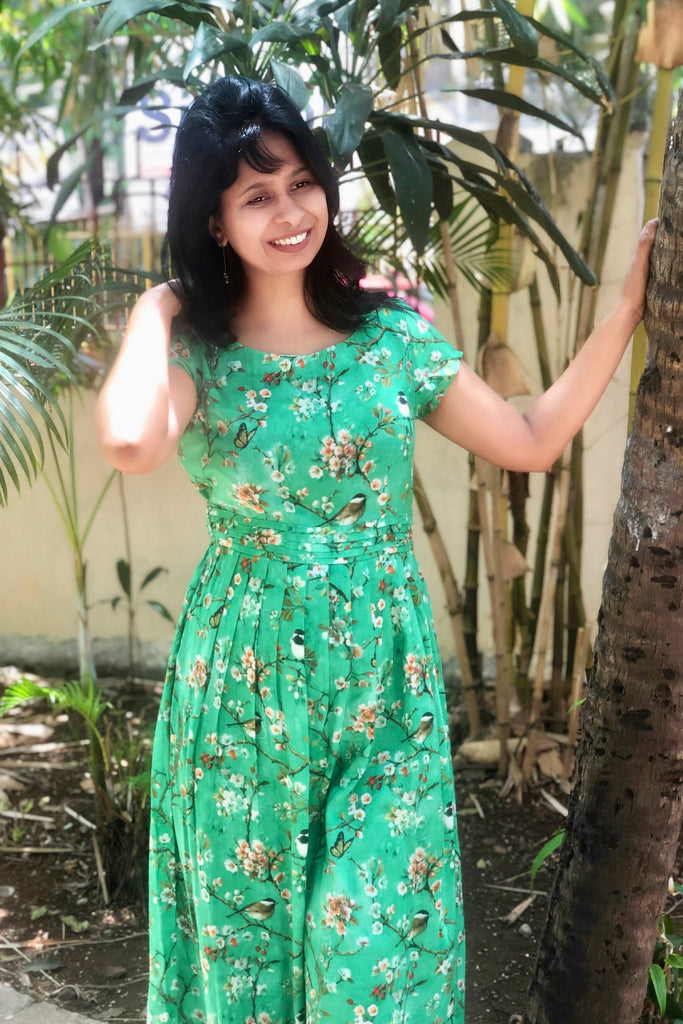 Chidiyaa -Mint Green Fit and Flare Dress Soovos Apparels Private Ltd Chidiyaa -Mint Green Fit and Flare Dress Soovos Apparels Private Ltd