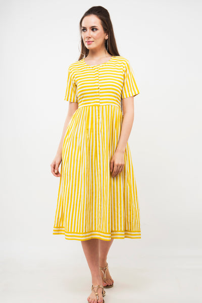 Yellow Stripes Tunic- Medium-1 , Large-1
