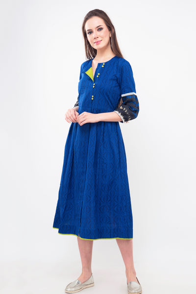 Royal Blue Cotton Tunic - At 50% discount